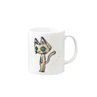 shi-chi Labo graph(詩一）のUIROU CAT Mug :right side of the handle