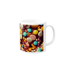 Wearing flashy patterns as if bathing in them!!(クソ派手な柄を浴びるように着る！)のお菓子その1 Mug :right side of the handle