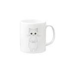 にゃ王様のお店のにゃ王さま　白　コモノ　猫 Mug :right side of the handle