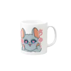 Chinchilla’ｓ（ちんちら～ず）のちゅ～ちゅ～マーニー Mug :right side of the handle