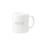 さくあれてのHorseHouse(白） マグカップの取っ手の右面