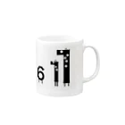 Month day font illustrationのAnimal typography Mug :right side of the handle