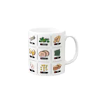 高堂玲/イラストの方のラーメントッピング Mug :right side of the handle