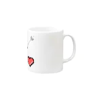 nk_shop(イトウ)のピクセルハート Mug :right side of the handle