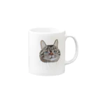 カナタ　フタバのキジトラ柄の猫 Mug :right side of the handle