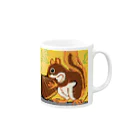 メイドインアムトの栗とリス(字なし) Mug :right side of the handle