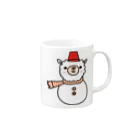 kikoのAlpaca's snowman Mug :right side of the handle