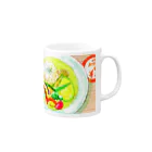 田村美穂のアボカドグリーンカレーグッズ Mug :right side of the handle