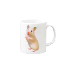 ハムスター愛好家 | Hamster Loverのシロクマハムスターゆきちゃん Mug :right side of the handle