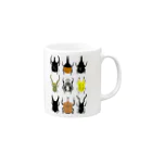 🐝KontyuMamaの世界のカブトムシクワガタ Mug :right side of the handle