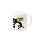 SEVEN-5-Ｇの BLACK  CAT Mug :right side of the handle