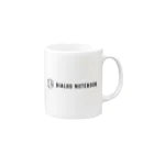 DIALOG NOTEBOOK FUN STOREのロゴ・ヨコ・黒 Mug :right side of the handle
