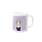 Hinanochin.shopのMs. Blonde Short Hair Mug :right side of the handle