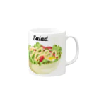 DRIPPEDのSalad-サラダ- Mug :right side of the handle
