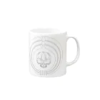 Ａ’ｚｗｏｒｋＳの熨斗輪に髑髏 黒枠白（オリジナル家紋シリーズ） Mug :right side of the handle