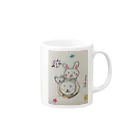 マカロン  ニャーの夏の動物たち Mug :right side of the handle