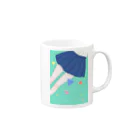 Pioのスカート（エメラルド） Mug :right side of the handle