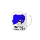 KIKITEKI_LABORATORYのPONITE GAL 青 × 紫 Mug :right side of the handle