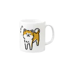 おもかわ〜おもしろい・かわいい専門店〜の立ち寝秋田犬 Mug :right side of the handle