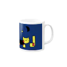 ユルリの夜ねこ Mug :right side of the handle