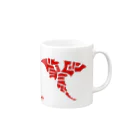 珀弼（はくすけ）のシルエット文字イラスト・ドラゴンver. Mug :right side of the handle