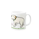 Dog Drawer Drawn by Dogのレトリーバー Mug :right side of the handle