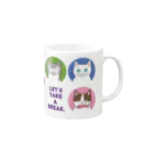 就労継続支援A型B型事業所espo岐阜の猫さんマグカップ Mug :right side of the handle