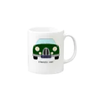 ヒマラニャのクラシックカー緑 Mug :right side of the handle