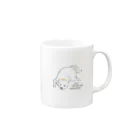 BAND[舷窓]'s SHOPの命日犬のマグカップ Mug :right side of the handle