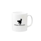 KATTの見返り黒猫 Mug :right side of the handle