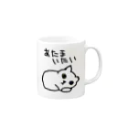 ミナミコアリクイ【のの】のあたまいたいねこ Mug :right side of the handle