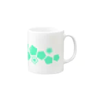 BoxTV ショップの例の5角形たち Mug :right side of the handle