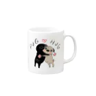 裏ひぐちのPUG ❤︎ HUG Mug :right side of the handle