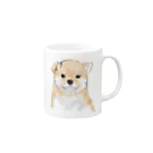 かわいいにゃんことワンコの絵のお店のこワンコ Mug :right side of the handle