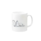 itsuto-こねこしょうしょうめんへらの「いきているだけでせいいっぱい」 Mug :right side of the handle