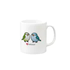 Cody the LovebirdのChubby Bird 仲良しオキナインコ Mug :right side of the handle