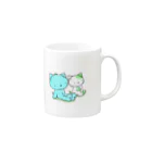 さぼてんネコのさぼにゃんのさぼにゃんマグカップ Mug :right side of the handle