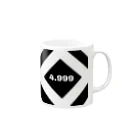 49-Fork-の4.999ロゴ Mug :right side of the handle