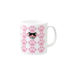 よっぴーの白黒はちわれ猫　lovely Mug :right side of the handle