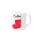 feee.co/フィー子(マーメイド)のクリスマスブーツ Mug :right side of the handle
