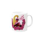 ao_with_pinkのシャドウピンク マグカップ Mug :right side of the handle