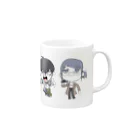 joseff_densanの陰キャラブコメ　SDキャラ集合絵 Mug :right side of the handle