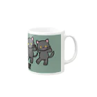 にこねこ【保護猫の保育園】のNICONEKO×FAMILYマグ Mug :right side of the handle