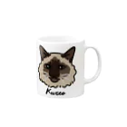 みきぞーん｜保護猫 ミッキー画伯と肉球とおともだちのkureo Mug :right side of the handle