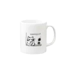 すぺ's shopのまつげを増量した猫 Mug :right side of the handle