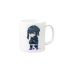 不紫黒コウ【Fushiguro Kou】Vtuberのミニふっしーグッズ Mug :right side of the handle