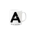 noisie_jpの【A】イニシャル × Be a noise. Mug :right side of the handle