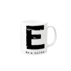 noisie_jpの【E】イニシャル × Be a noise. Mug :right side of the handle