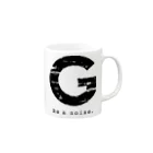 noisie_jpの【G】イニシャル × Be a noise. Mug :right side of the handle