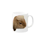 もふもふララちゃんのロップイヤーうさぎのマグカップ Mug :right side of the handle